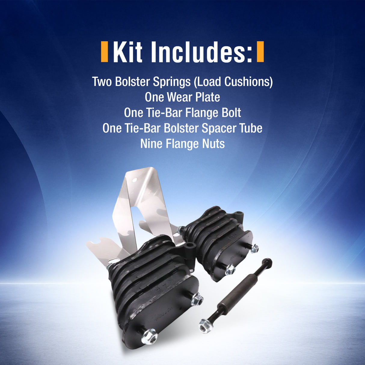 Tie-Bar Bolster Spring Kit Replacement for Hendrickson 64179-048 | Fits Haulmaax 46K Rear Suspension