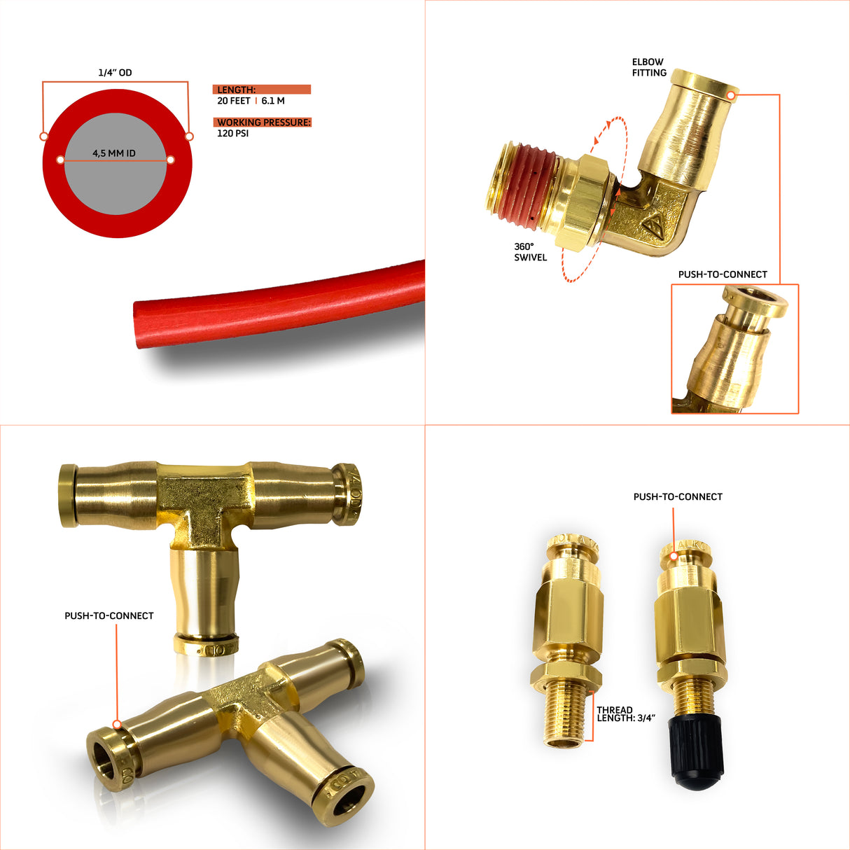 Air Spring with Air Line Kit (Replaces Firestone 6766) - AFTERMARKETUS Torque Pick Up Convoluted Air Springs