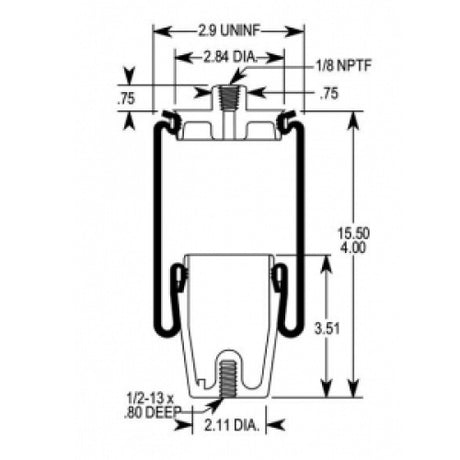 Cab Sleeper Air Spring Bag for Navistar (Firestone 7081) - AFTERMARKETUS Torque Cabin Air Springs