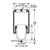 Cab Sleeper Air Spring Bag for Kenworth T2000 98 & Later - AFTERMARKETUS Torque Cabin Air Springs