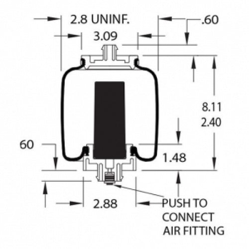 7215 Cab Sleeper Air Spring Bag for Freightliner Century - AFTERMARKETUS Torque Cabin Air Springs