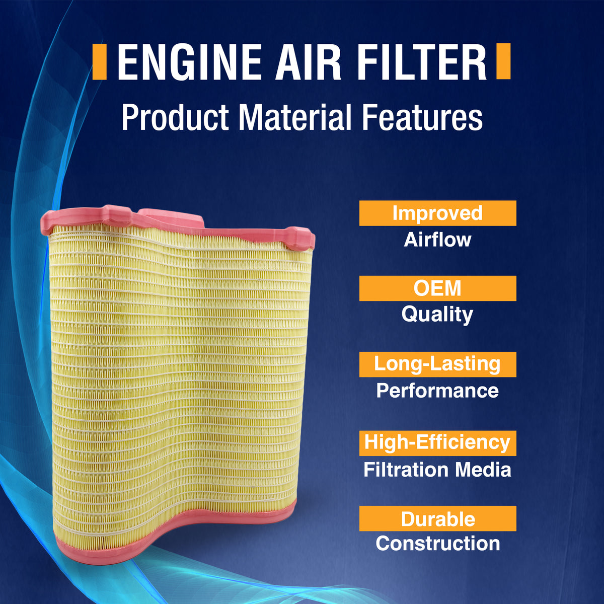 Engine Air Filter for Volvo VNL, VNM, VHD & Mack Granite, Pinnacle | Replacement 23883251