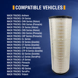 Engine Air Filter for Mack Anthem Pinnacle Granite | Replacement AF26363 RS4634 42808