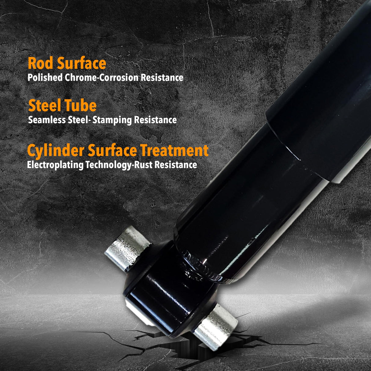Heavy Duty Shock Absorber | Fits Mack CHN, CX, CXN, Volvo VN, VNL, VT, Powerhouse Coach, Renegade RV