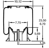 TORQUE Air Spring Bag for Peterbilt Replace Firestone 8852