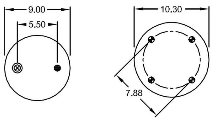 TORQUE Air Spring Bag for Rowe Truck Replace Firestone 8888