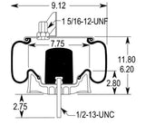 TORQUE Air Spring Bag for Kenworth (Replaces Firestone 9625)