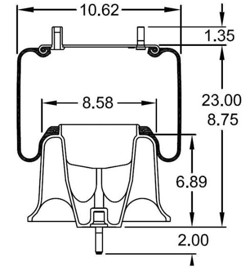 Air Spring Bag for Freightliner (Replaces Firestone 9780)