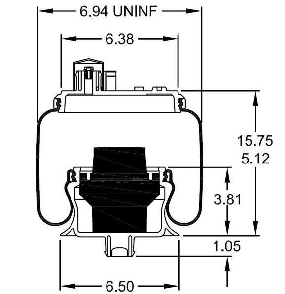 Front Axle Air Spring Bag for Volvo(Replaces Firestone 9913)