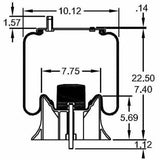 TORQUE Trailer Air Spring Bag(Replaces Firestone 9935)