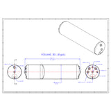8 Gallon Capacity Air Tank for 2002-2010 International, 10 Port