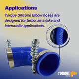 4" 90 Degree Silicone Hose with Clamps for Intake/Turbo