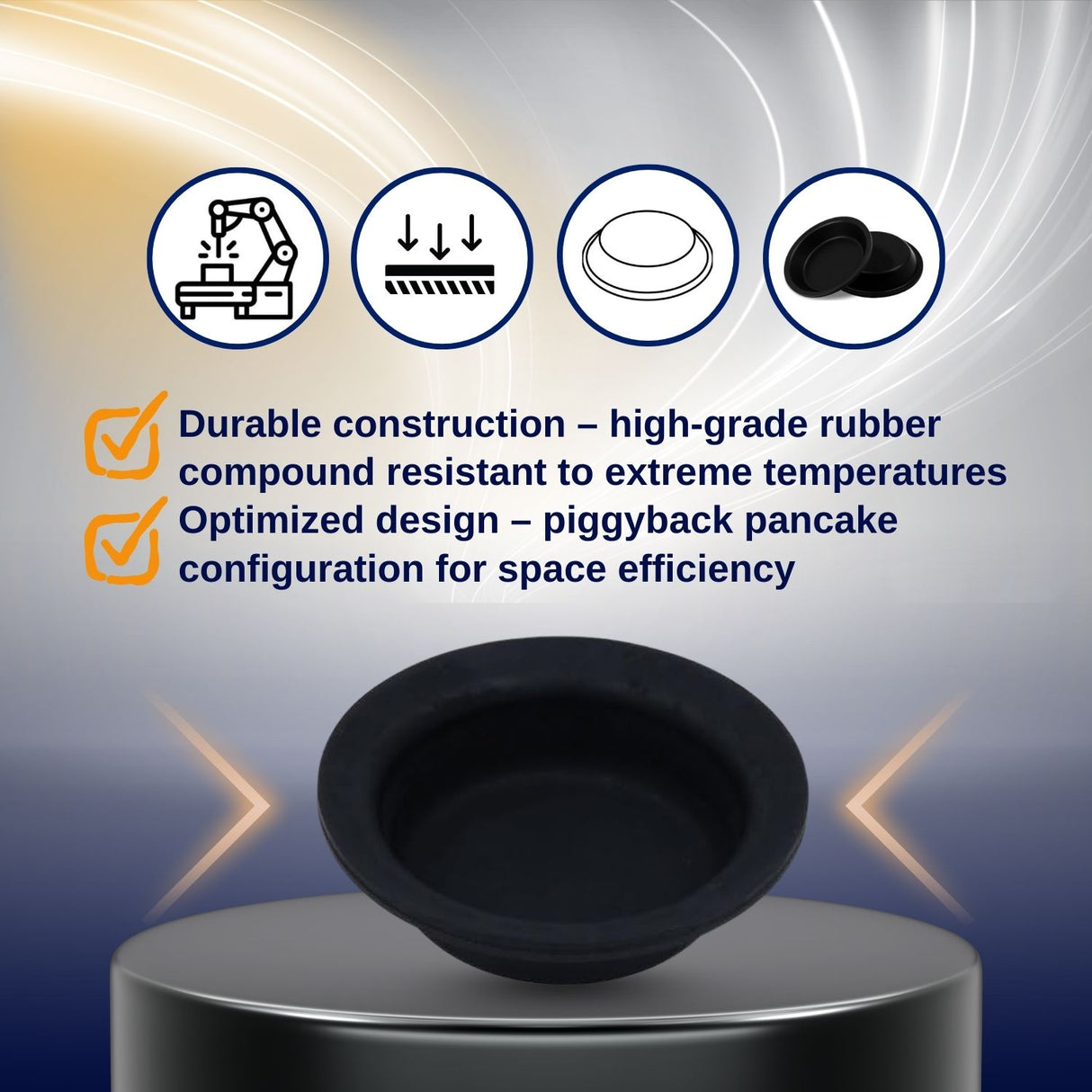 Torque 1 Pack of Type 36 Diaphragm for Semi Trucks Replacement for Velvac 031035,  Euclid E-8895, Midland-Grau 1836