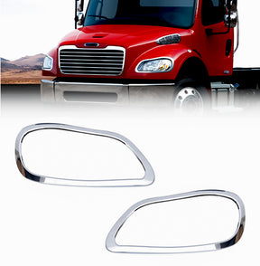 Headlight Bezel for 2002-2018 Freightliner M2 Semi Trucks | Chrome | Pair Aftermarketus Headlights