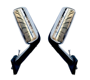 Door Side Mirror for 2018-2024 Freightliner Cascadia | Replacement A22-73907-007 A22-73907-006 | Chrome | Pair Aftermarketus Mirrors and Covers