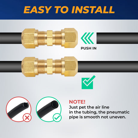 Brass DOT Push-in Fitting Assortment Kit Air Tubing - 101pcs - AFTERMARKETUS Torque Pick Up Convoluted Air Springs