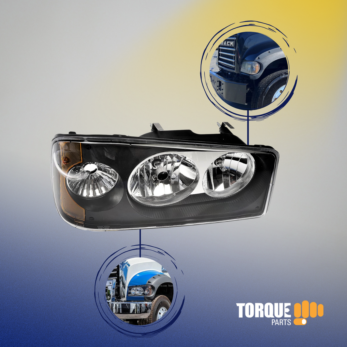 Headlight Replacement for Mack Granite GU4, GU5, GU7, TD700