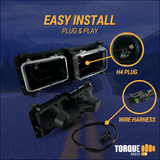 Headlight Housing Base with Wire Harness for Kenworth T600, Peterbilt 379 | Left