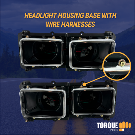 Headlight Housing Base Replacement For Kenworth Peterbilt Freightliner Semi Trucks | Right Aftermarketus Headlights