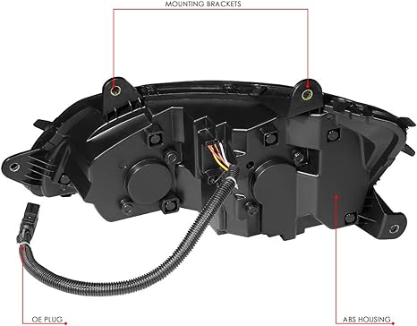 Black Projector Headlight for Kenworth T660 - Right - AFTERMARKETUS Torque Headlights