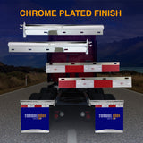 Chrome Mud Flap Hanger Pair 30' Straight Angled 2-1/2 inch