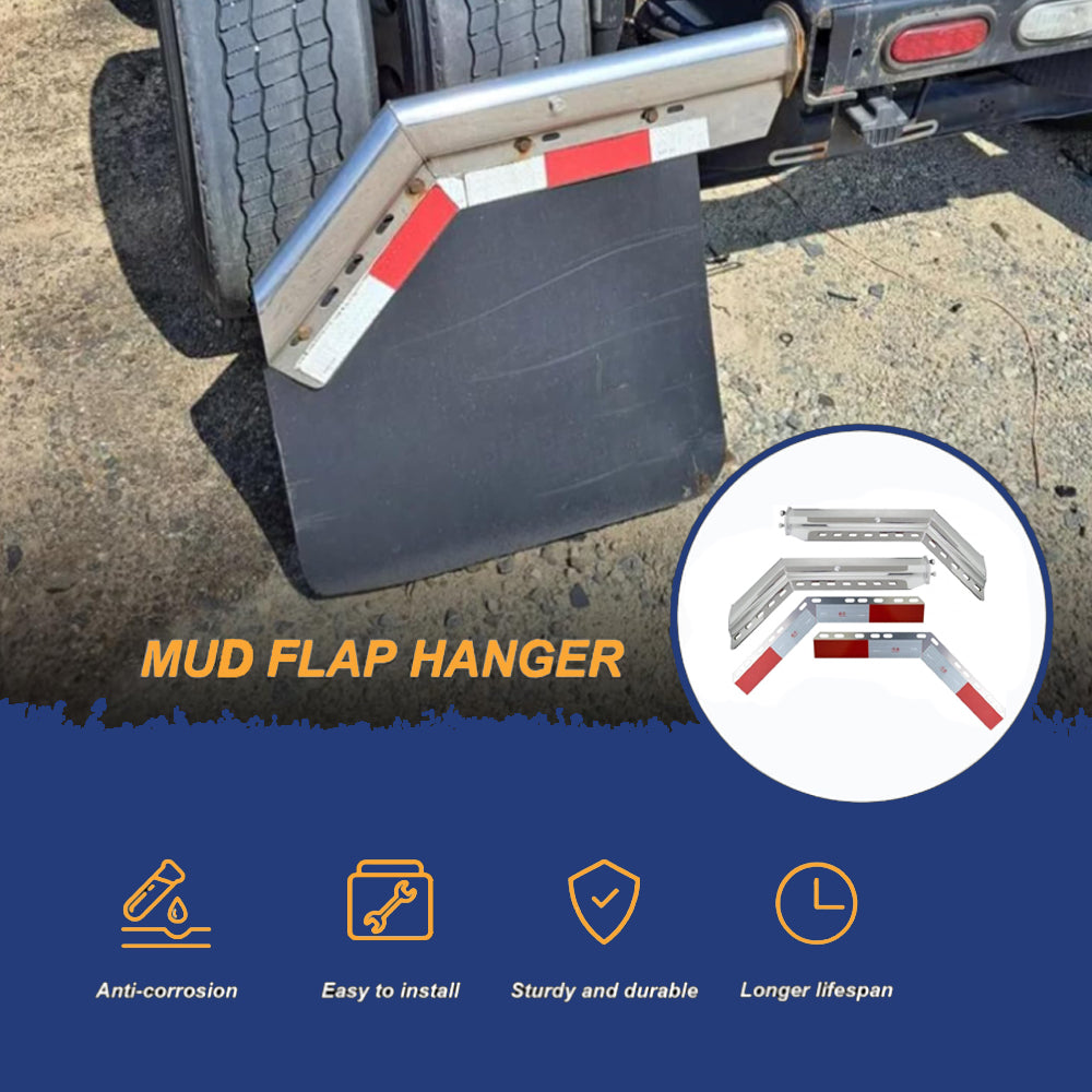 Stainless Steel Mud Flap Hanger 30' - 45 Degree Angled - Pair