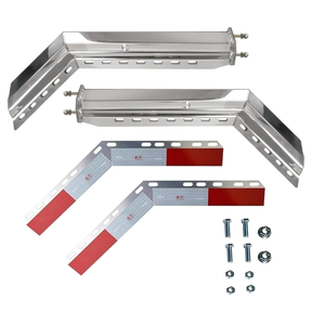 Mud Flap Hanger - Pair - 45 Degree Angled - 30 Inch - Chrome Aftermarketus Mud Flap Hangers