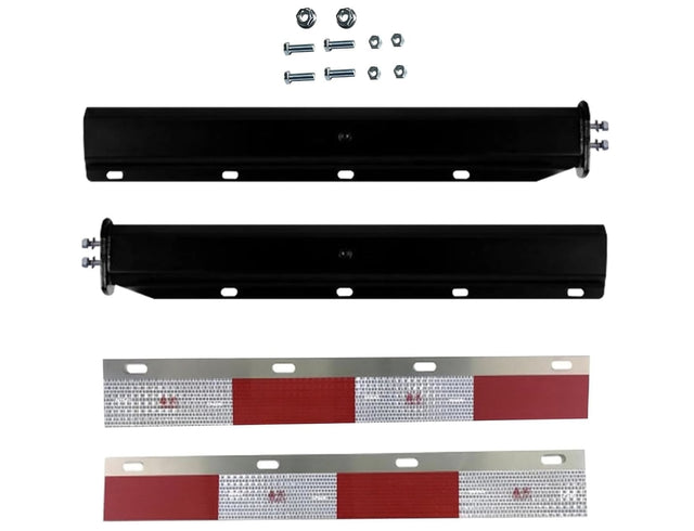 TORQUE Black Mud Flap Hanger Pair 30 Inch Straight Angled - with Reflectors Aftermarketus Mud Flap Hangers