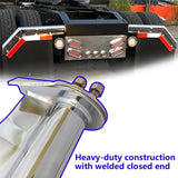 Mud Flap Hanger for Semi Trucks -  28" Length - Chrome - with Reflector