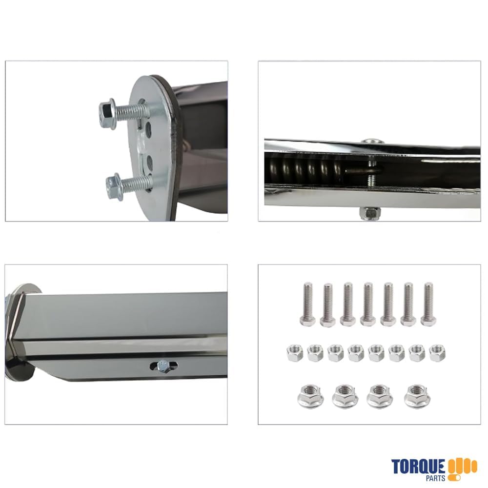 Mud Flap Hanger for Semi Trucks -  28" Length - Chrome - with Reflector