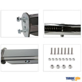 Mud Flap Hanger for Semi Trucks -  28" Length - Chrome - with Reflector
