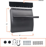 24” x 29” Heavy-Duty Black Poly Quarter Fender Set w/Tube Bracket