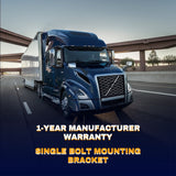 Single Bolt Quarter Fender Mounting Bracket for Freightliner Peterbilt Kenworth | Stainless Steel Chrome