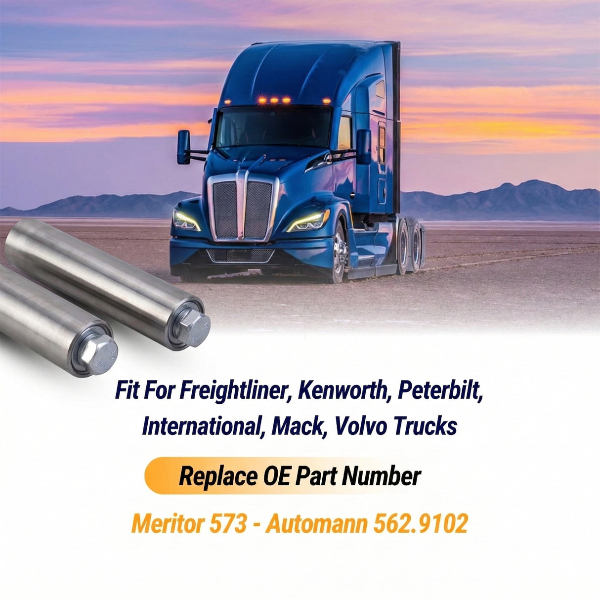 Single Bolt Quarter Fender Mounting Bracket for Freightliner Peterbilt Kenworth | Stainless Steel Chrome
