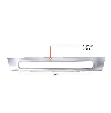 Front Center Bumper Trim Cover for 2004–2017 Volvo VNL | Replacement Volvo 20470454 | Chrome Aftermarketus Bumpers