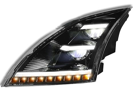 LED Headlight for 2018-23 Volvo VNL - Black Housing - Right