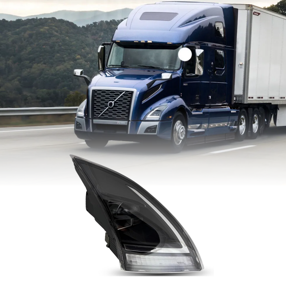 LED Headlight for 2018-2024 Volvo VNL/VNR Trucks | Replacement for Volvo 23680020 | Right