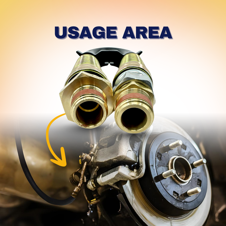 Air Brake Hose for Semi Trucks | 1/2” x 3/8” NPT Swivel Rubber Air Brake Line Assembly | with Separator Aftermarketus ABS Cables