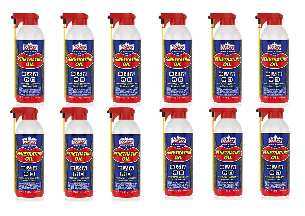 Lucas Oil 11043 Penetrating Oil Aerosol - 11 oz, Pack of 12