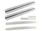 Universal Mud Flap Weights - 24" x 4" Chrome, 3-Stud Fit - Pair