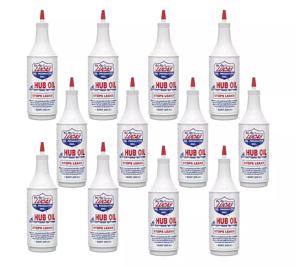 Lucas Oil 10088 Steering Axle & Trailer Hub Stop Leak Oil - 32 oz Bottle, Pack of 12