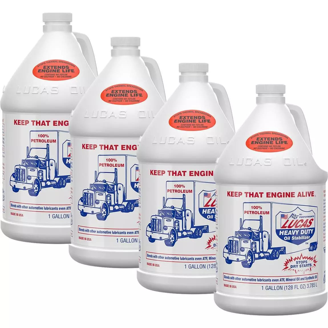 Lucas Oil 10002 Heavy Duty Oil Stabilizer - 1 Quart - Case Of 4