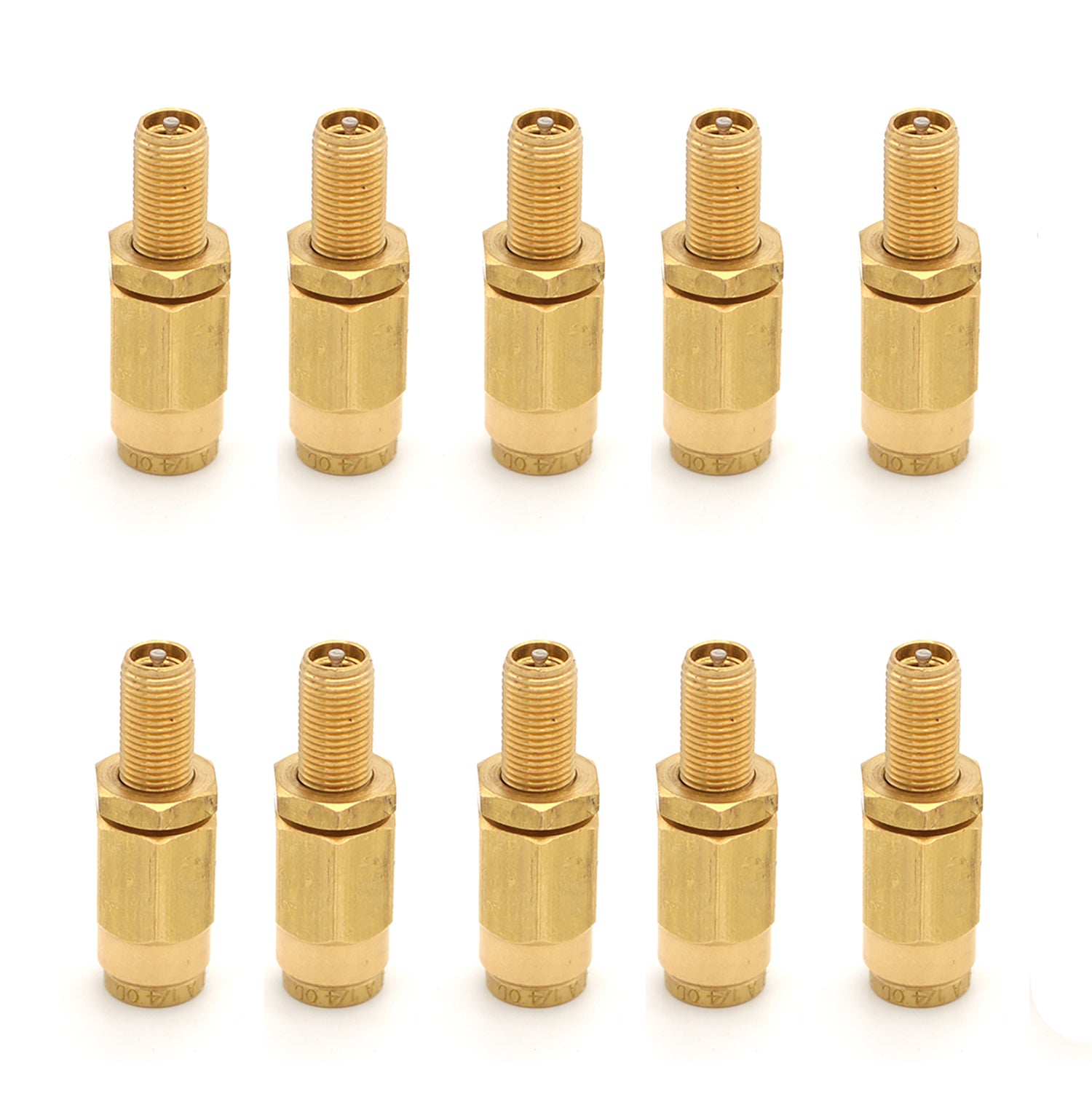 10 x Schrader Valve Inflation Push-To-Connect for 1/4" tube Aftermarketus Other Pick-up Truck Parts