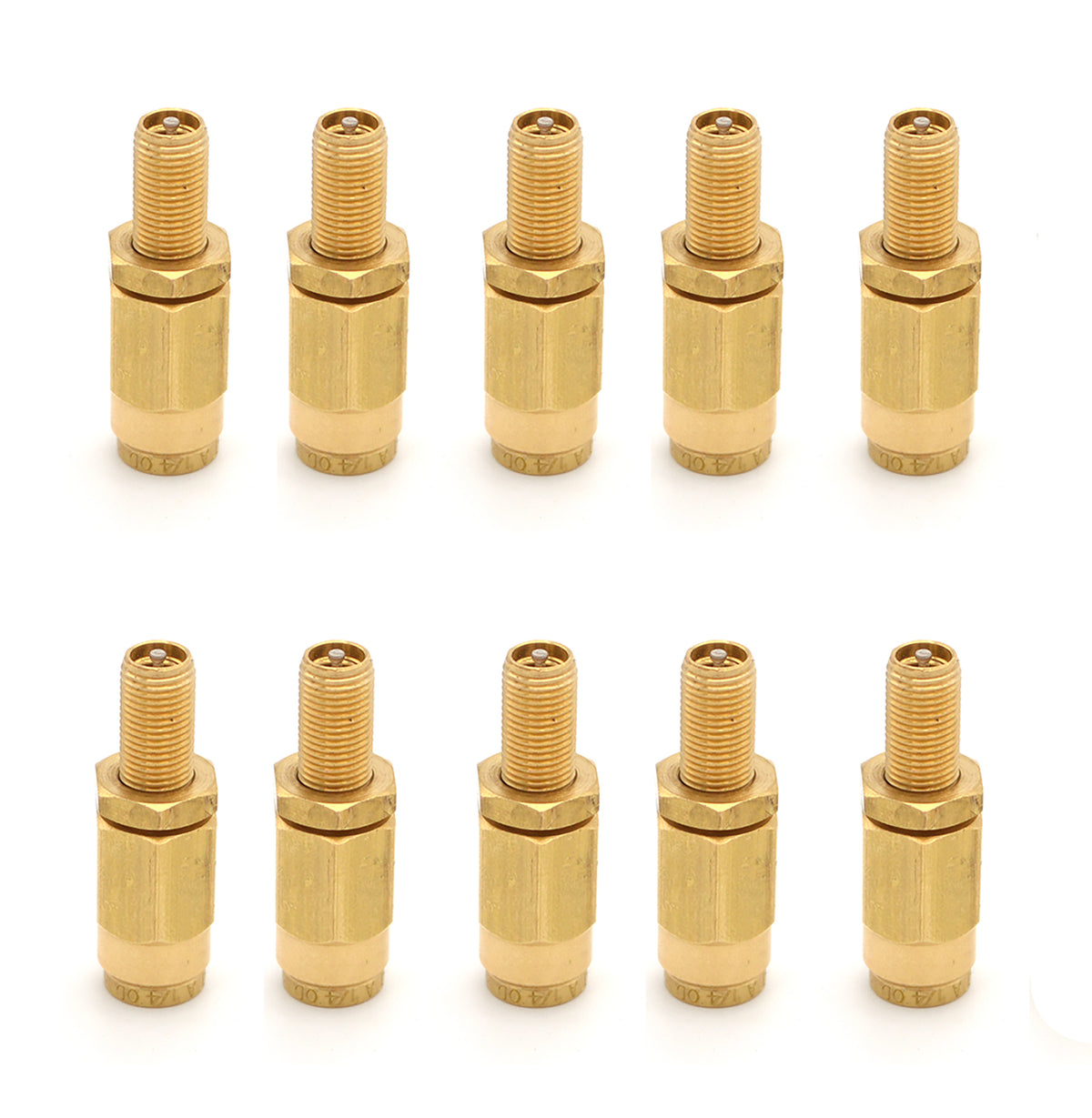 10 x Schrader Valve Inflation Push-To-Connect for 1/4