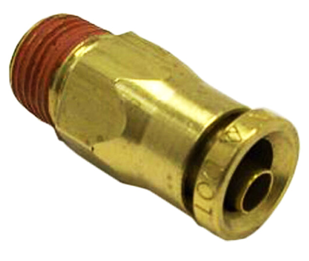 PTC Brass Air Male Straight Connector 1/4 OD 10 pcs