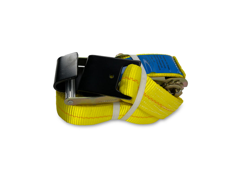 10 of 2"x30' Ratchet Strap with Flat steel Hooks 11000 lbs, for Tie Down