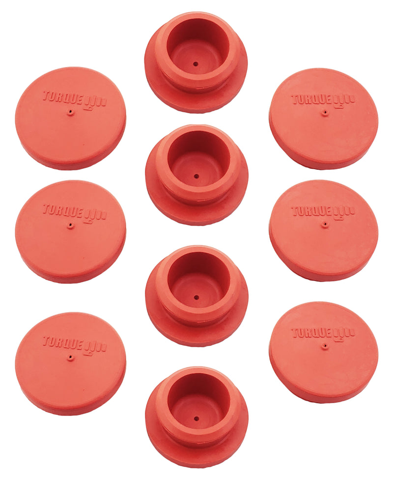 10 pack of Large Red Rubber Plug 1-1/8" Wheel for Hub Cap