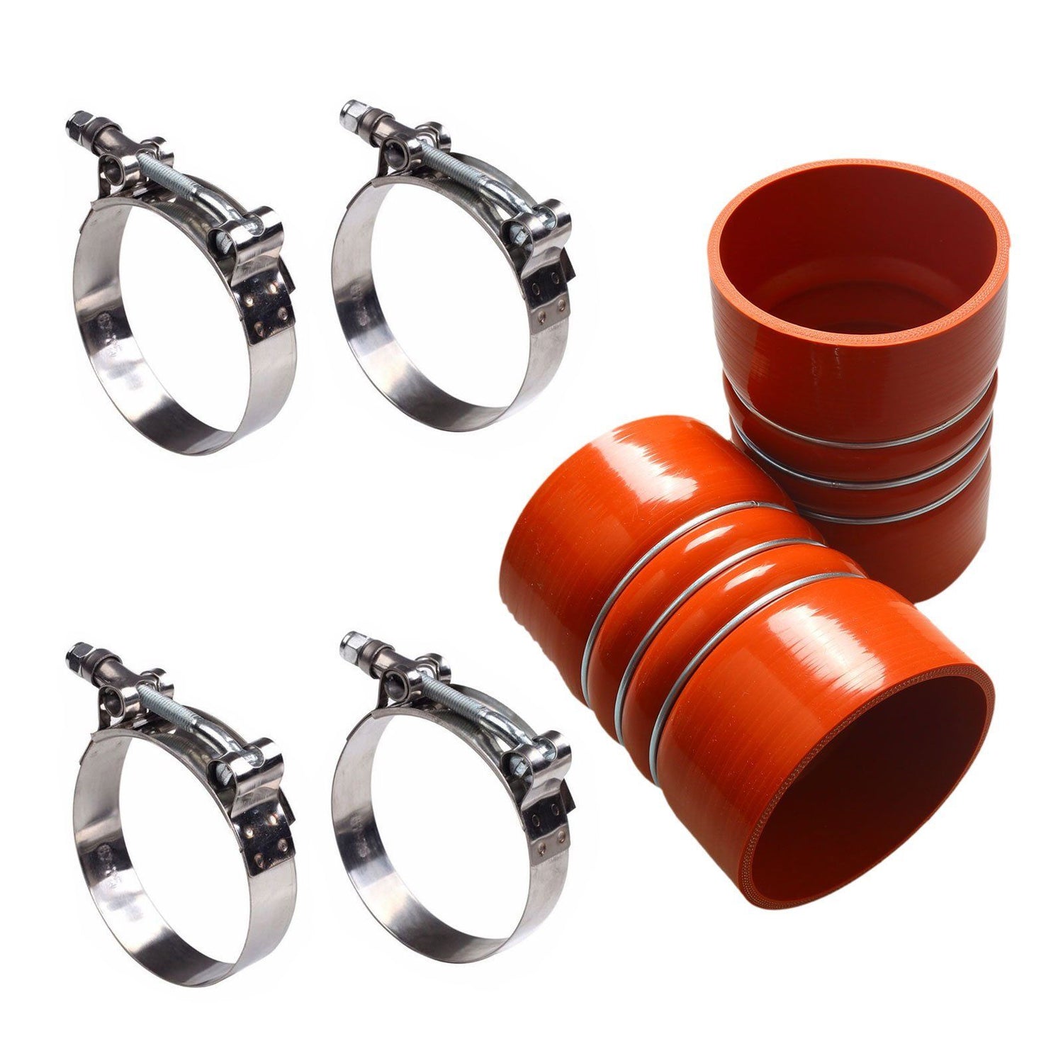 Silicone Red Hump Hose Pair Charge Air Cooler with Clamps Aftermarketus Silicone Hoses