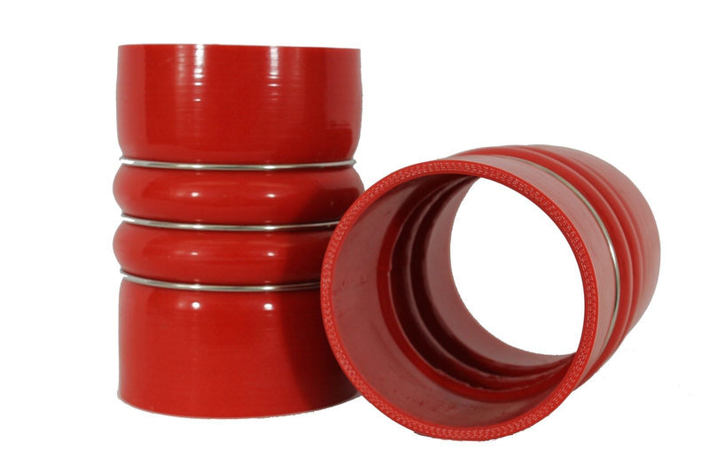 Silicone Red Hump Hose Pair Charge Air Cooler with Clamps