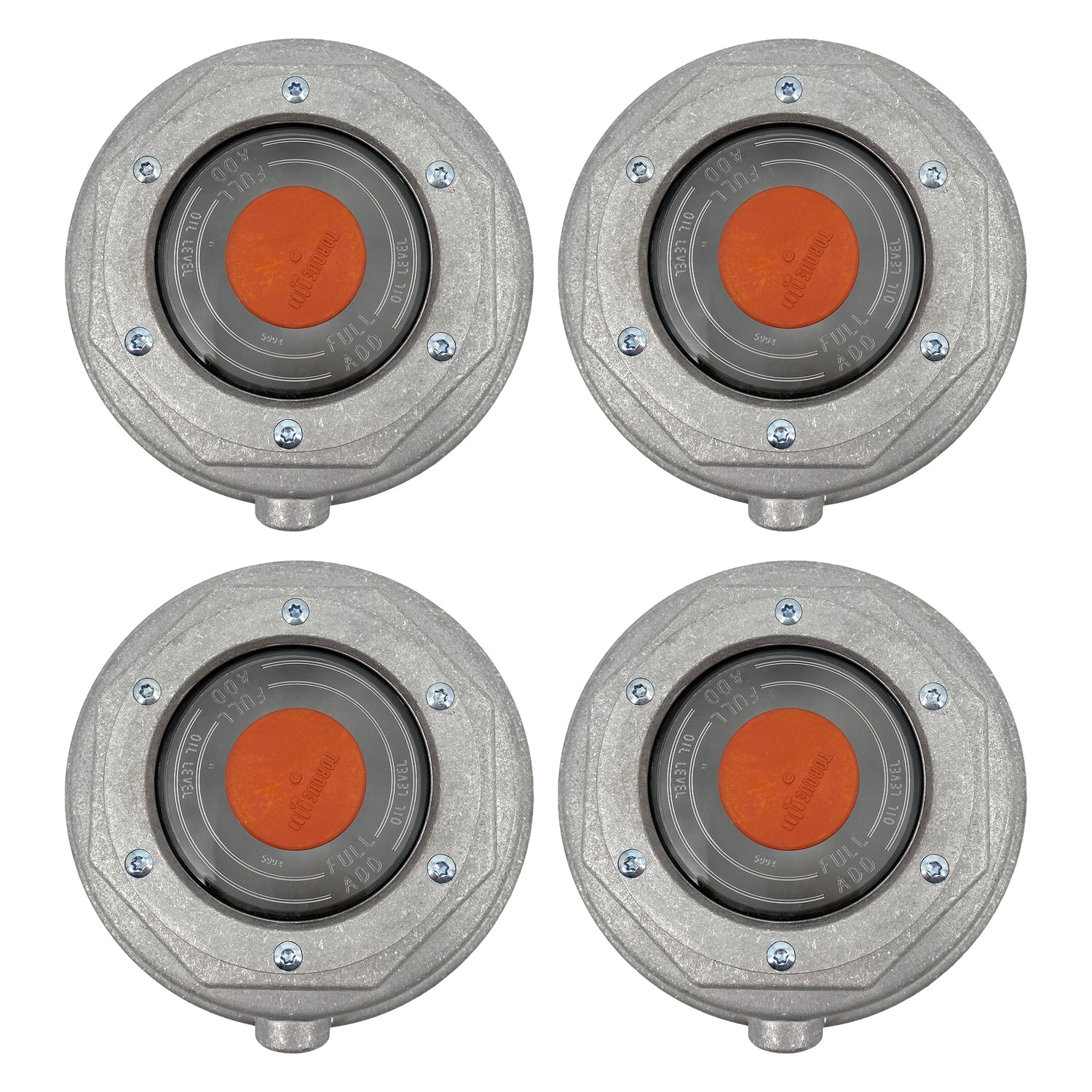 4 of 340-4075 Aluminum Screw-on Hub Cap for Trailer Axle Aftermarketus Hub Caps